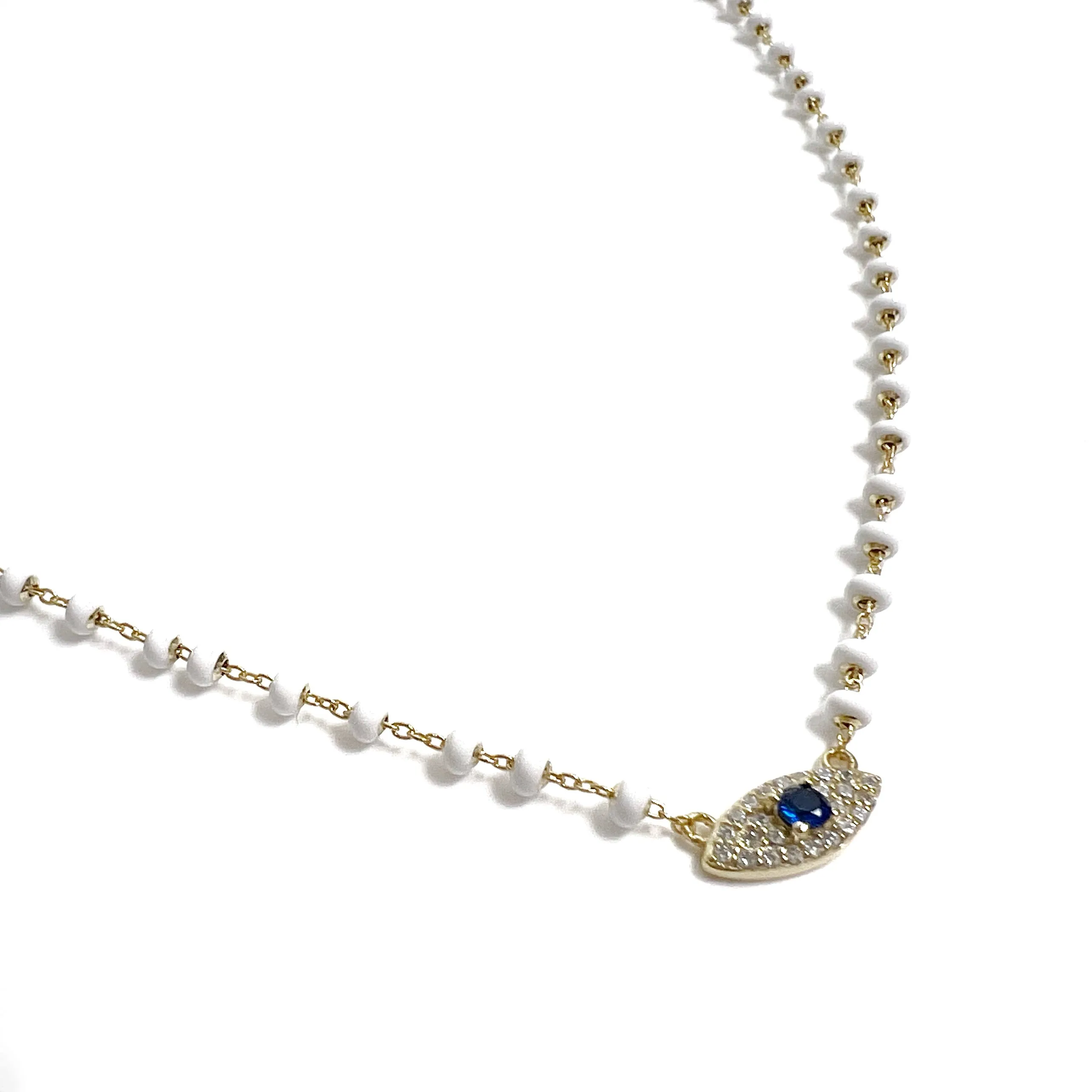 Mini Color Disc Eye Necklace