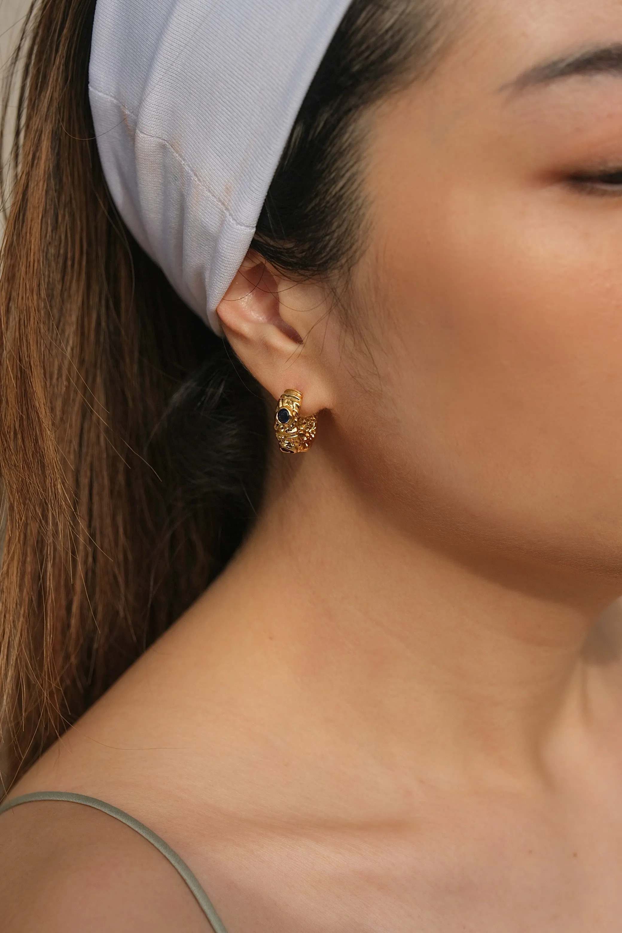 Mini Sapphire Hoops
