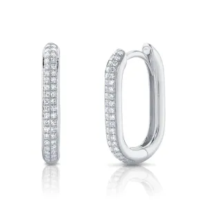 Minimalistic Diamond Hoops
