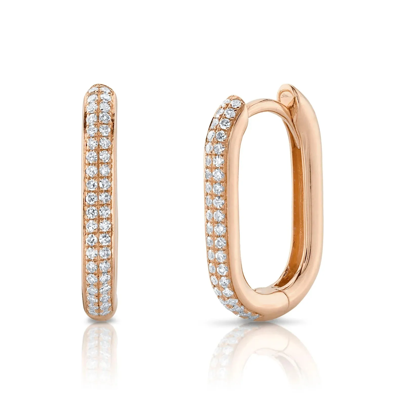 Minimalistic Diamond Hoops