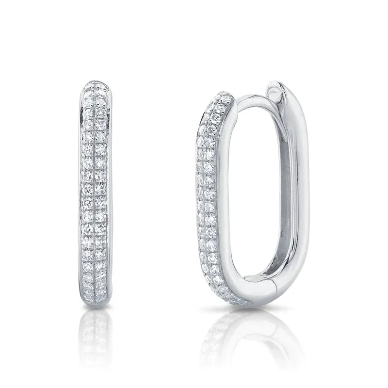Minimalistic Diamond Hoops