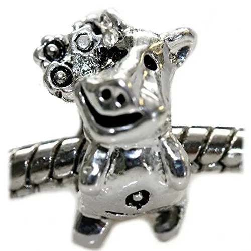 Miss Piggy Charm European Bead Compatible for Most European Snake Chain Bracelet