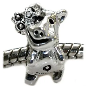 Miss Piggy Charm European Bead Compatible for Most European Snake Chain Bracelet