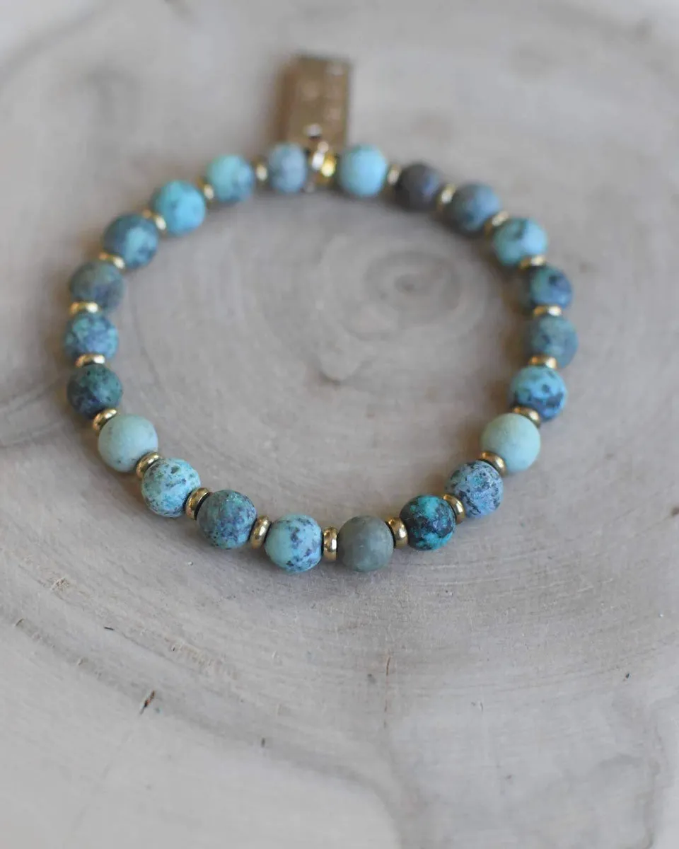 Missy Ann 6mm Gemstone Bracelets - African Turquoise