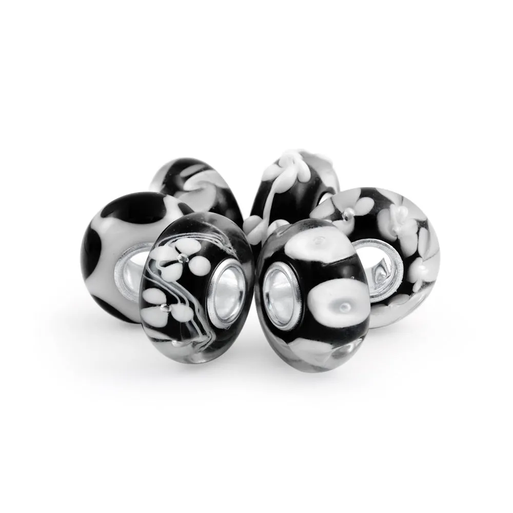 Mixed Set Sterling Silver Core Murano Glass Charm Bead for European Bracelet