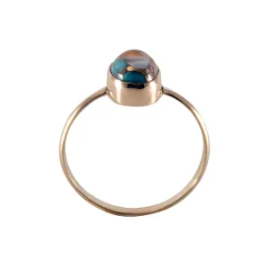Mojave Oyster Turquoise 14k Gold Filled Ring