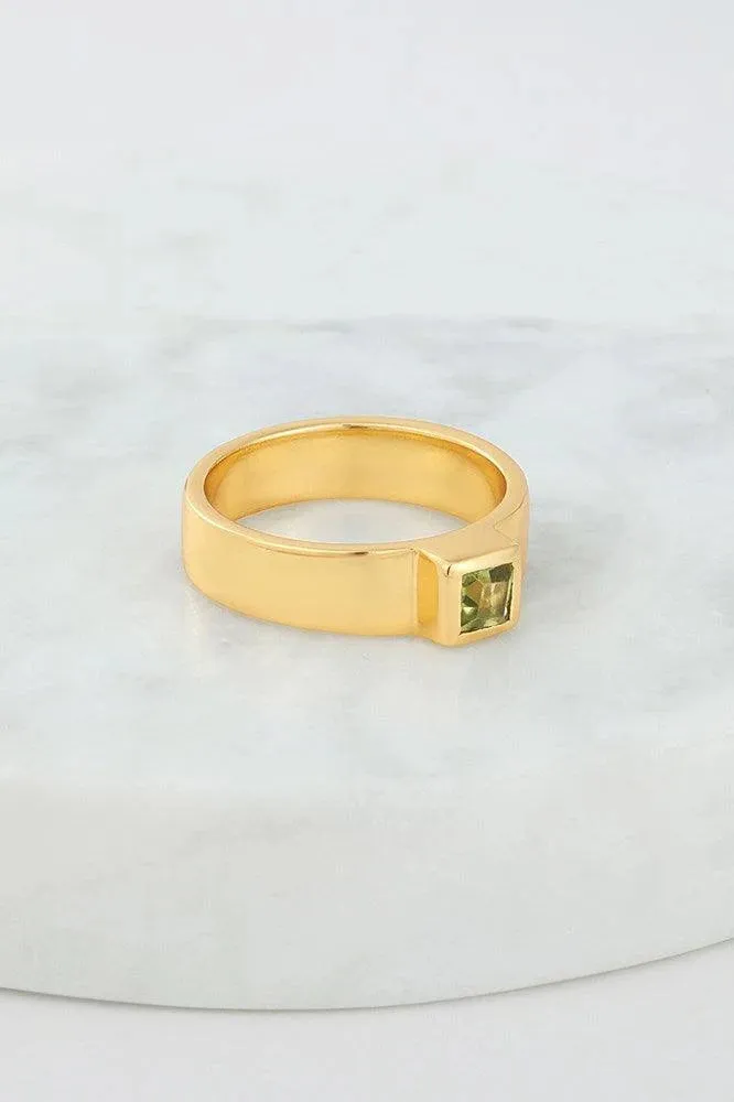 Montana Peridot Ring Sz 7 by Zafino - Gold