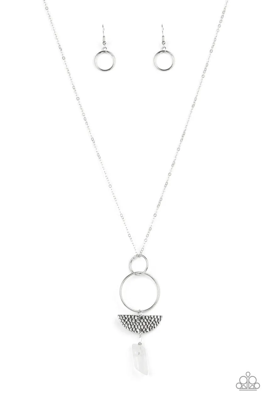 Monumental Obelisk White Paparazzi Necklace