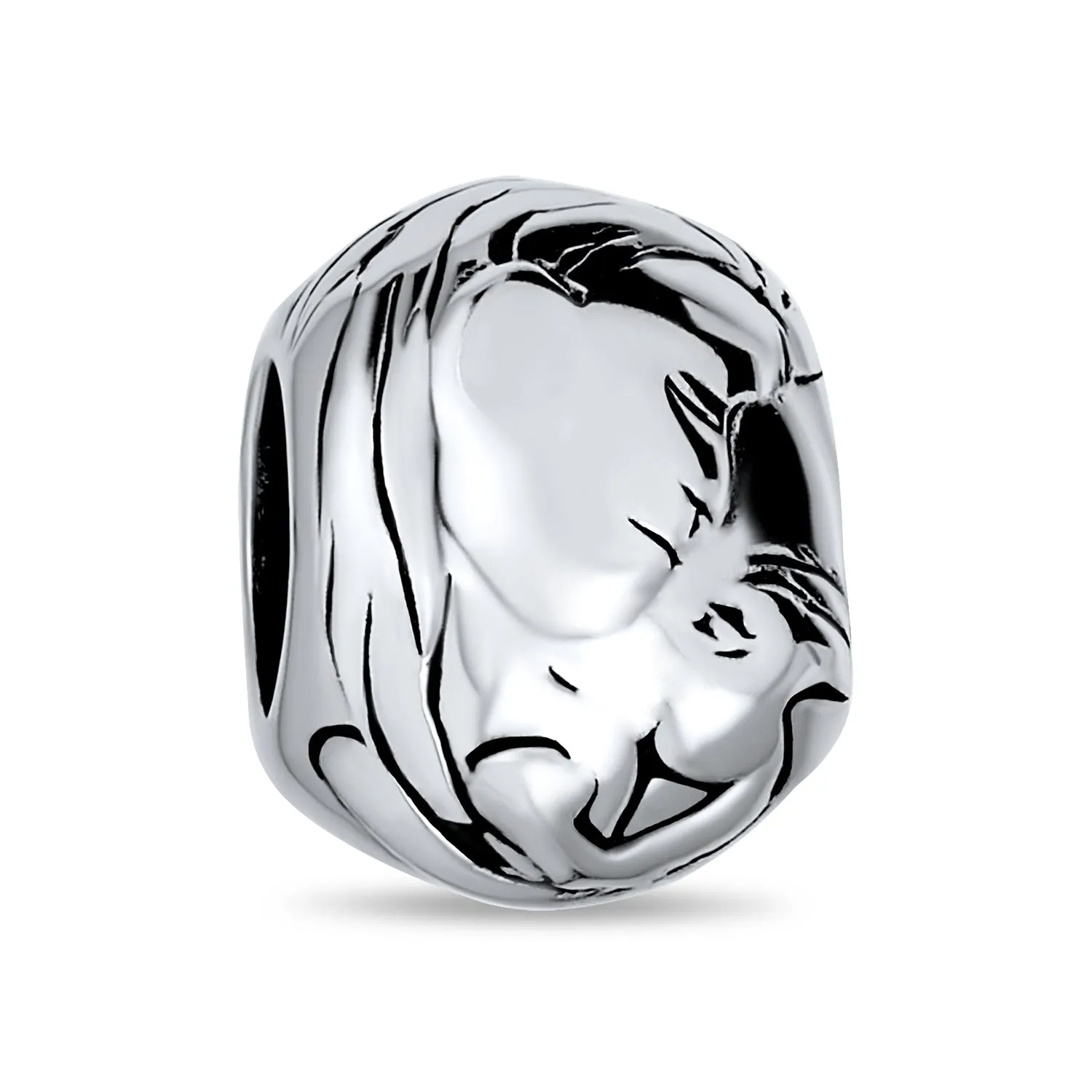 Mother Loving Family Charm Bead Sterling Silver for European Bracelet Wife Gift