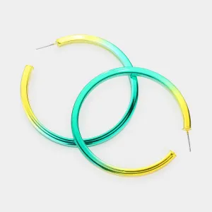 Multi-Color Hoop Earrings | 2.4" | Fun Fashion Earrings |  611649