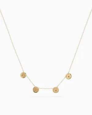 Multi Disc Necklace | Solid Yellow Gold