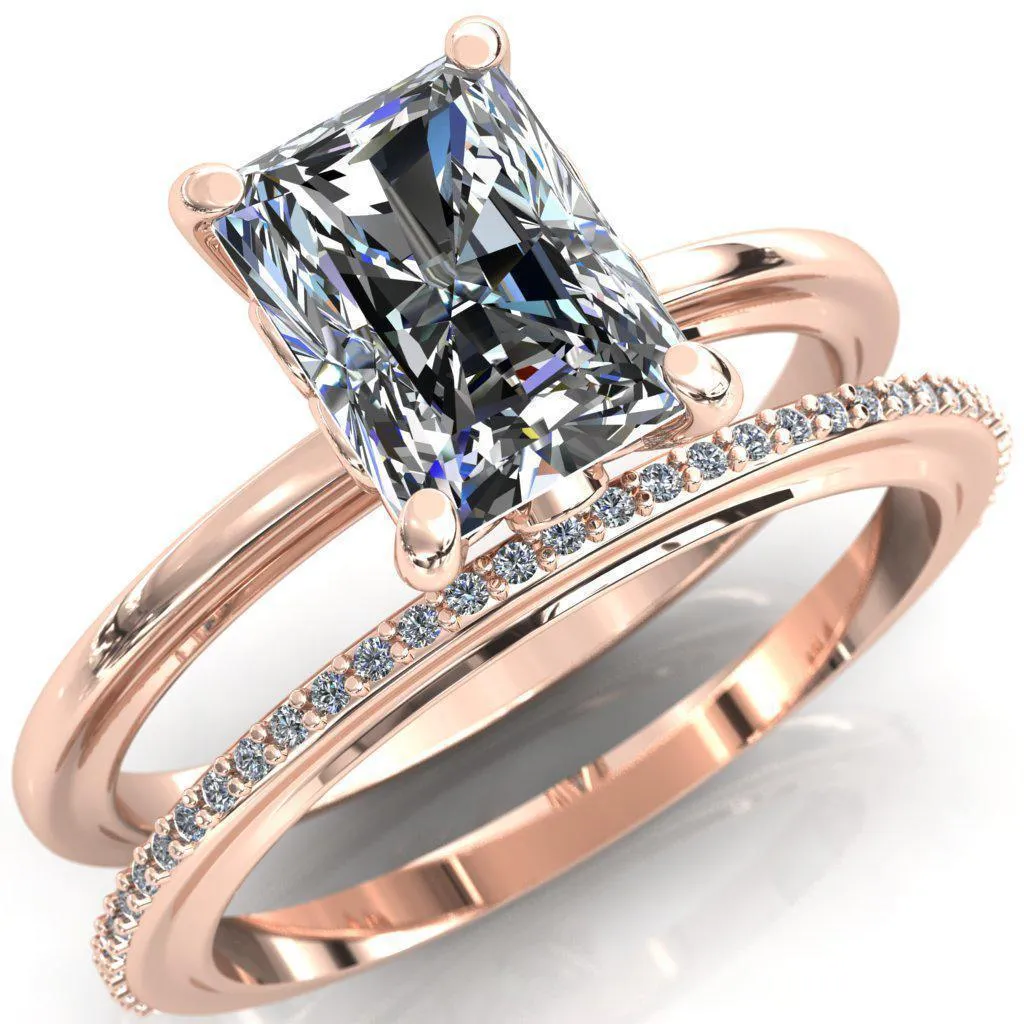 Murmur Radiant Center Stone Swan   Flower Engagement Ring