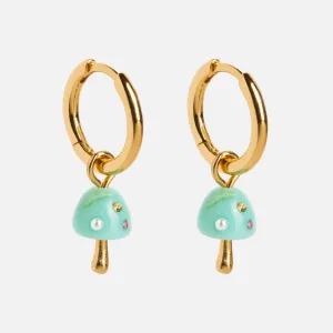 Mushroom Magic Huggie Earrings