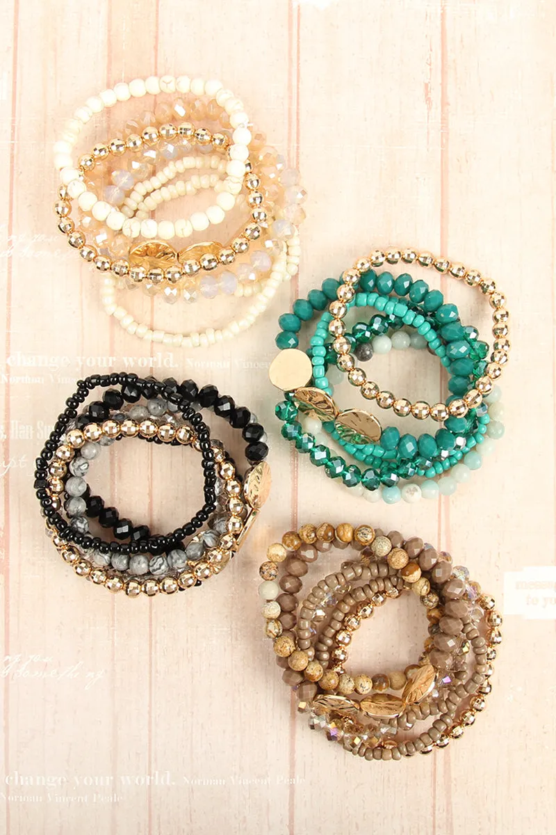MYB1053 - HAMMERED BRASS CHARM BRACELET