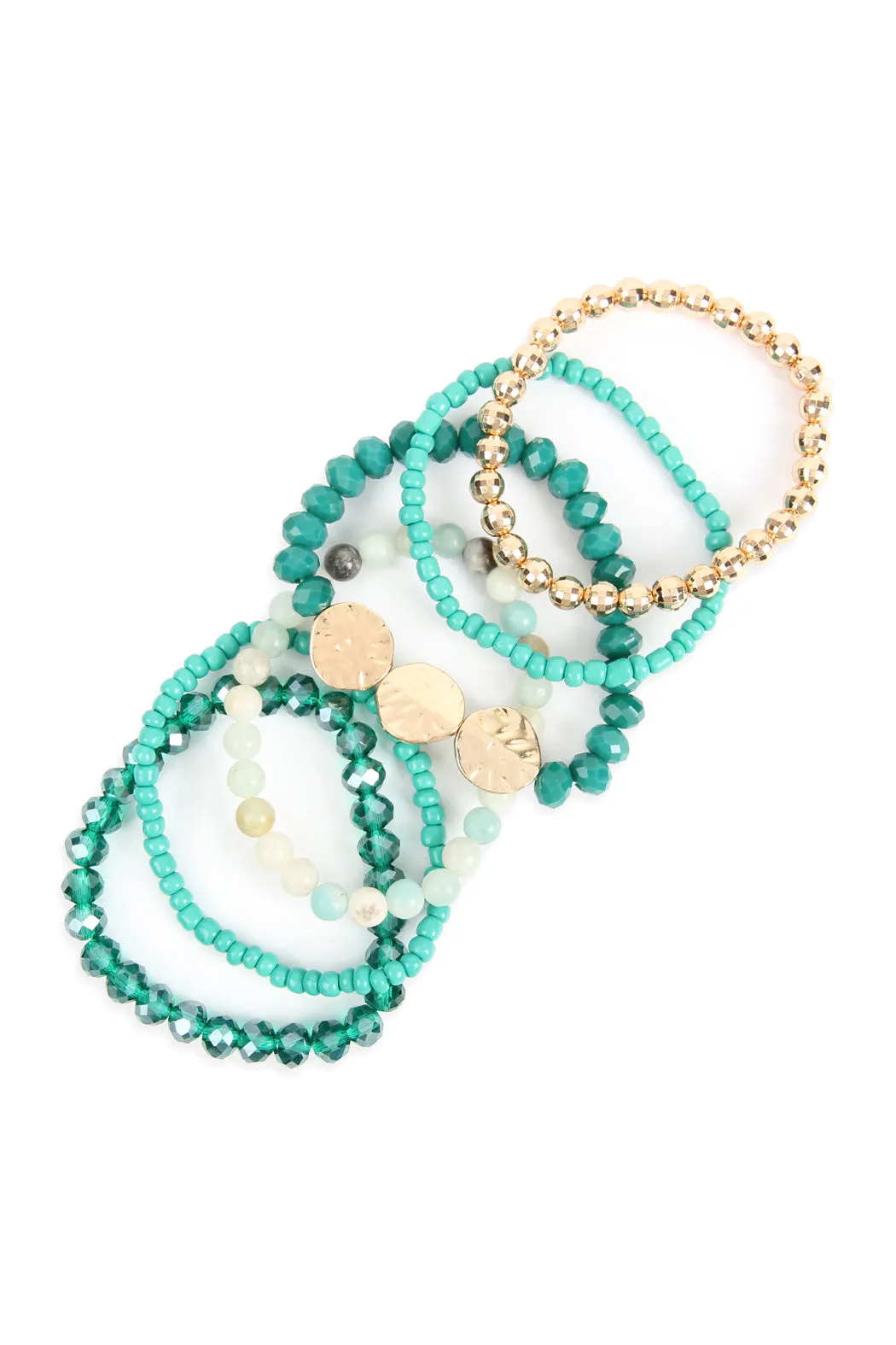 MYB1053 - HAMMERED BRASS CHARM BRACELET