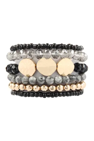 MYB1053 - HAMMERED BRASS CHARM BRACELET