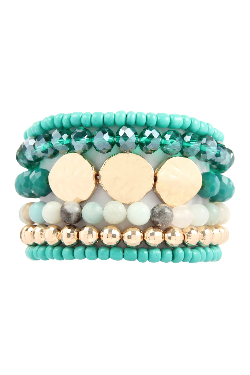 MYB1053 - HAMMERED BRASS CHARM BRACELET