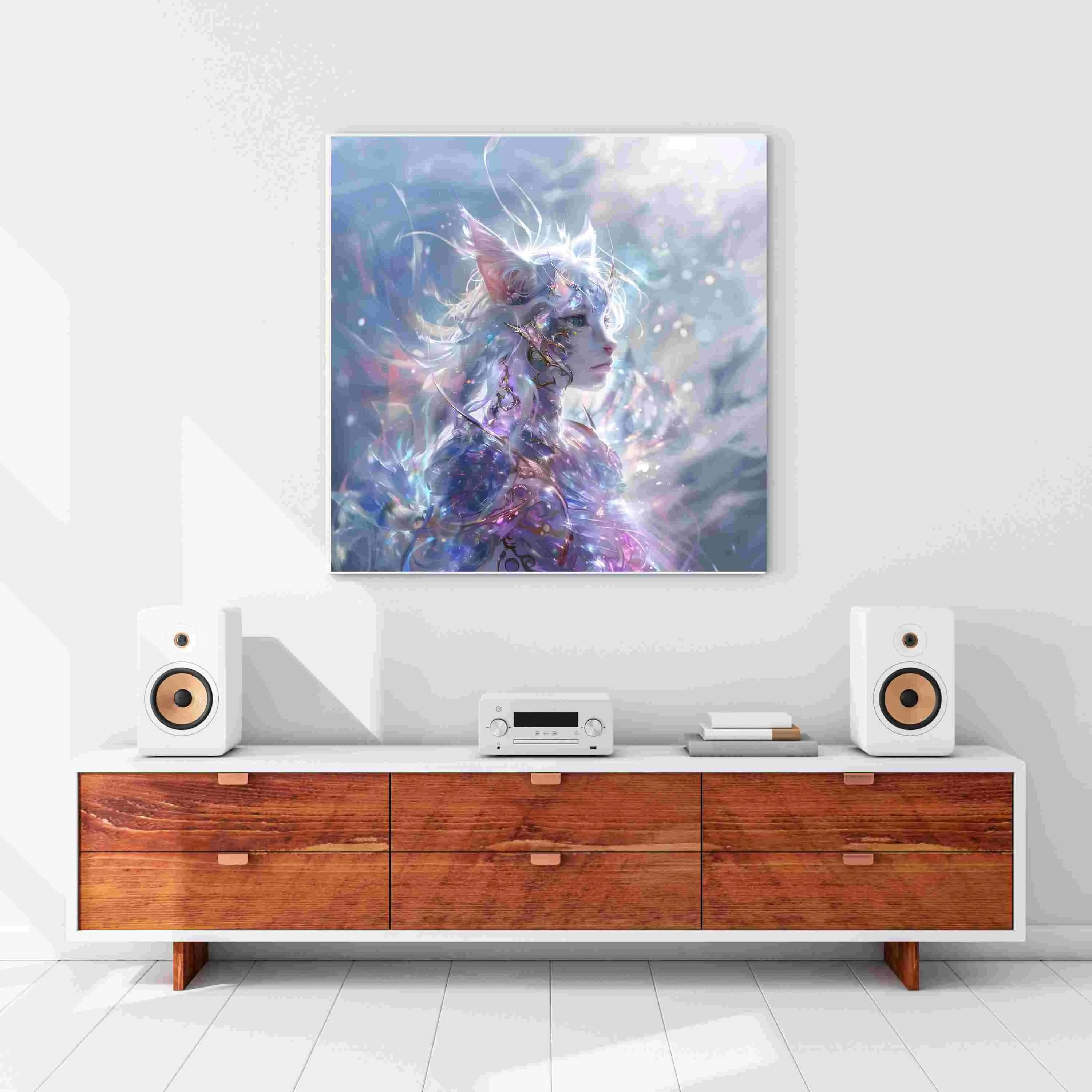 Mythical Cat Canvas Art Printable Digital Art (36x36) MC001