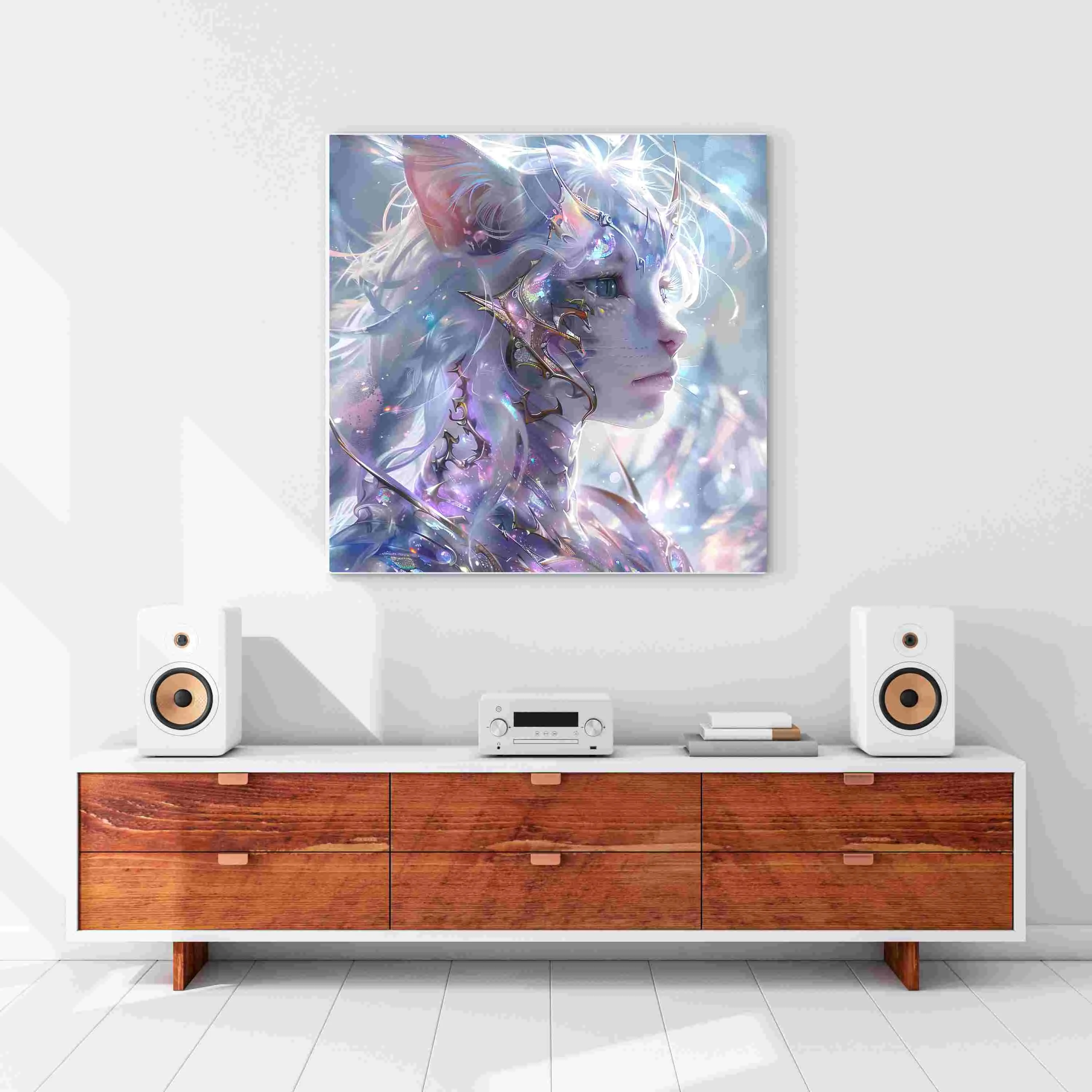 Mythical Cat Canvas Art Printable Digital Art (36x36) MC001