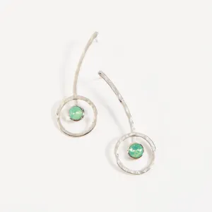 Natasha Crystal Hoop Drop Earrings