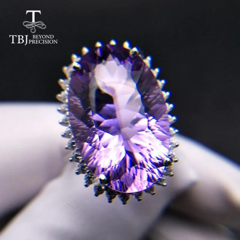 Natural Amethyst Gemstone Ring