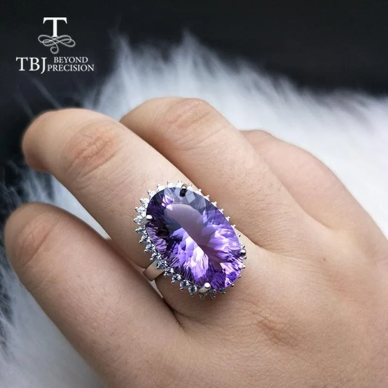 Natural Amethyst Gemstone Ring