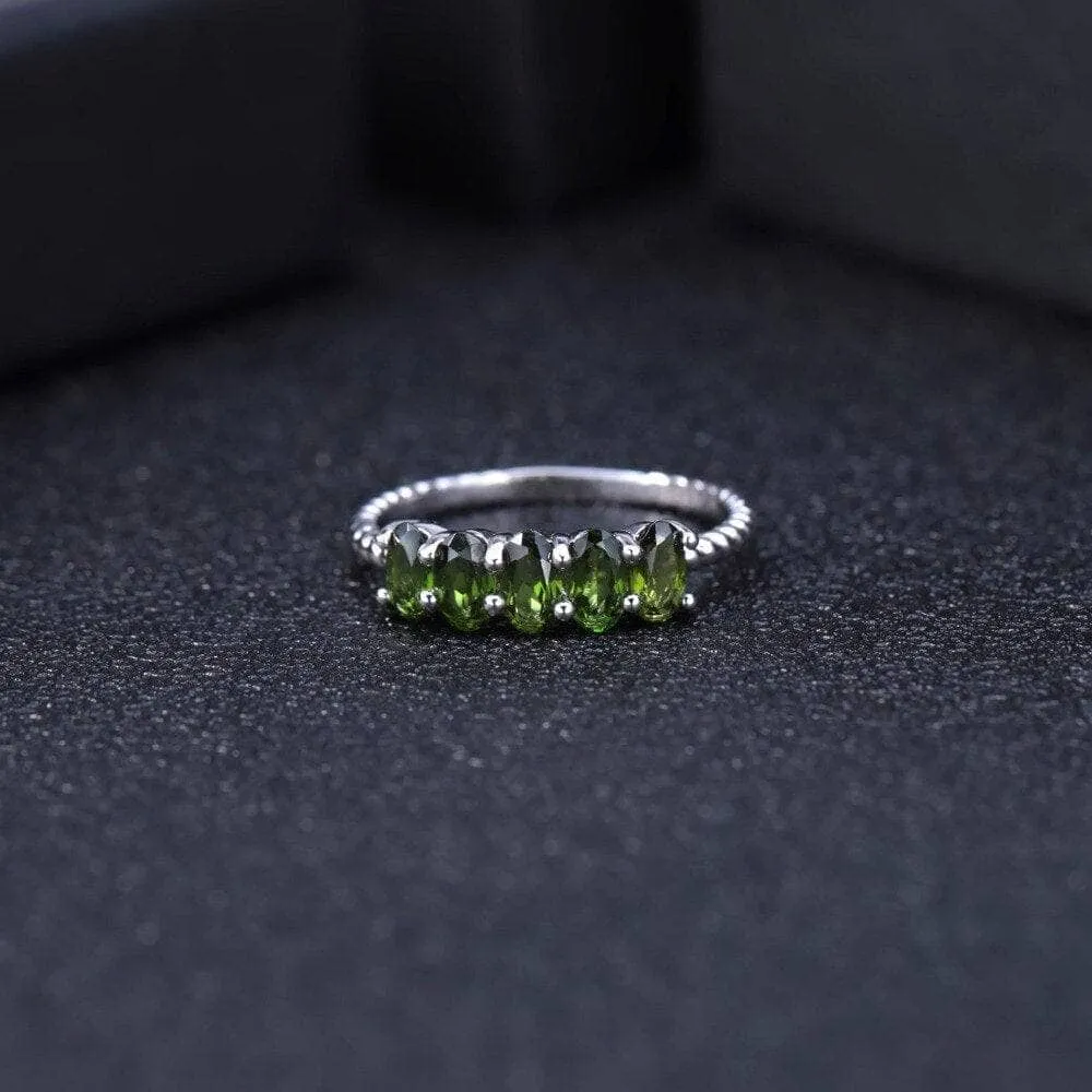 Natural Chrome Diopside Gemstone Ring