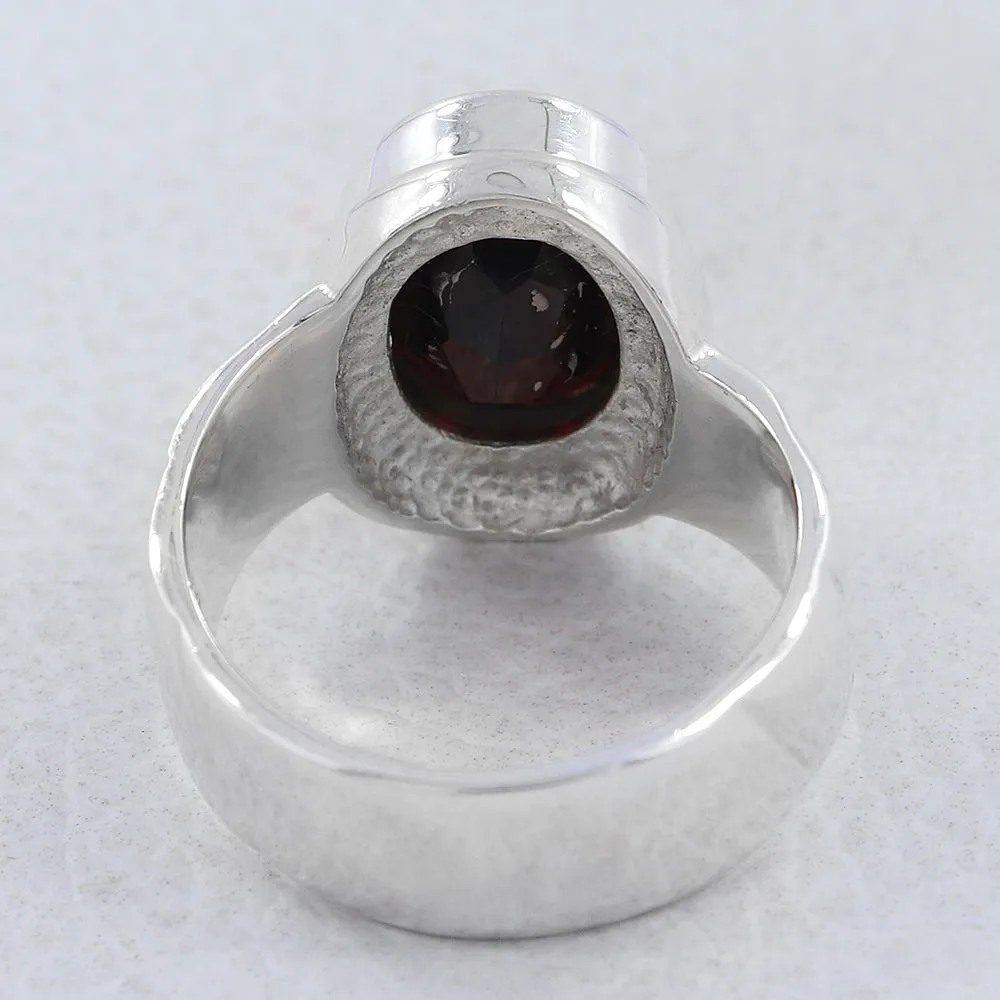 Natural Citrine Gemstone Silver Ring