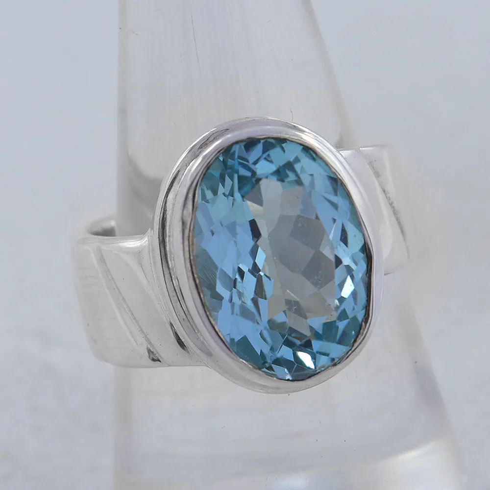 Natural Citrine Gemstone Silver Ring