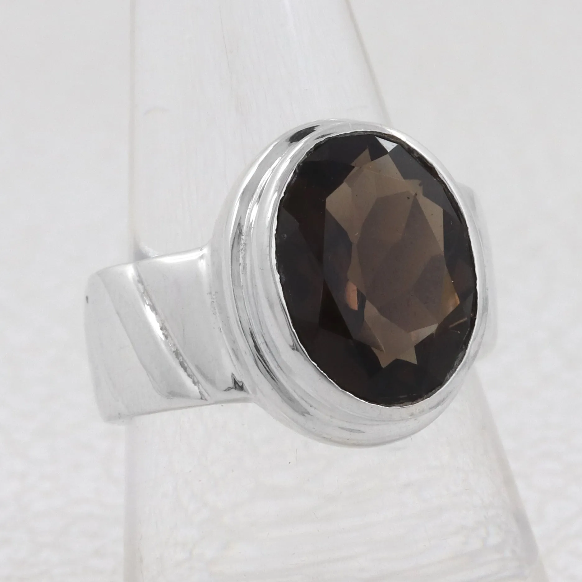 Natural Citrine Gemstone Silver Ring