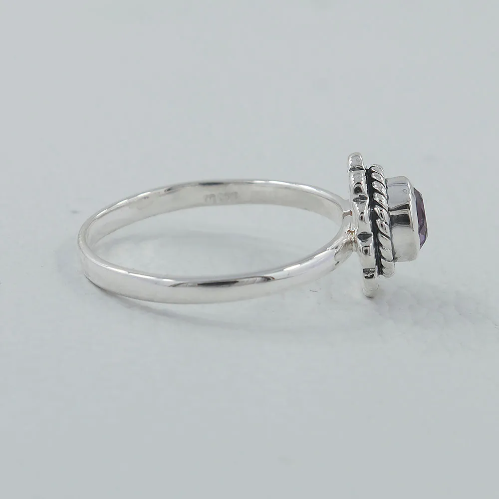 Natural Garnet Gemstone 925 Sterling Silver Ring