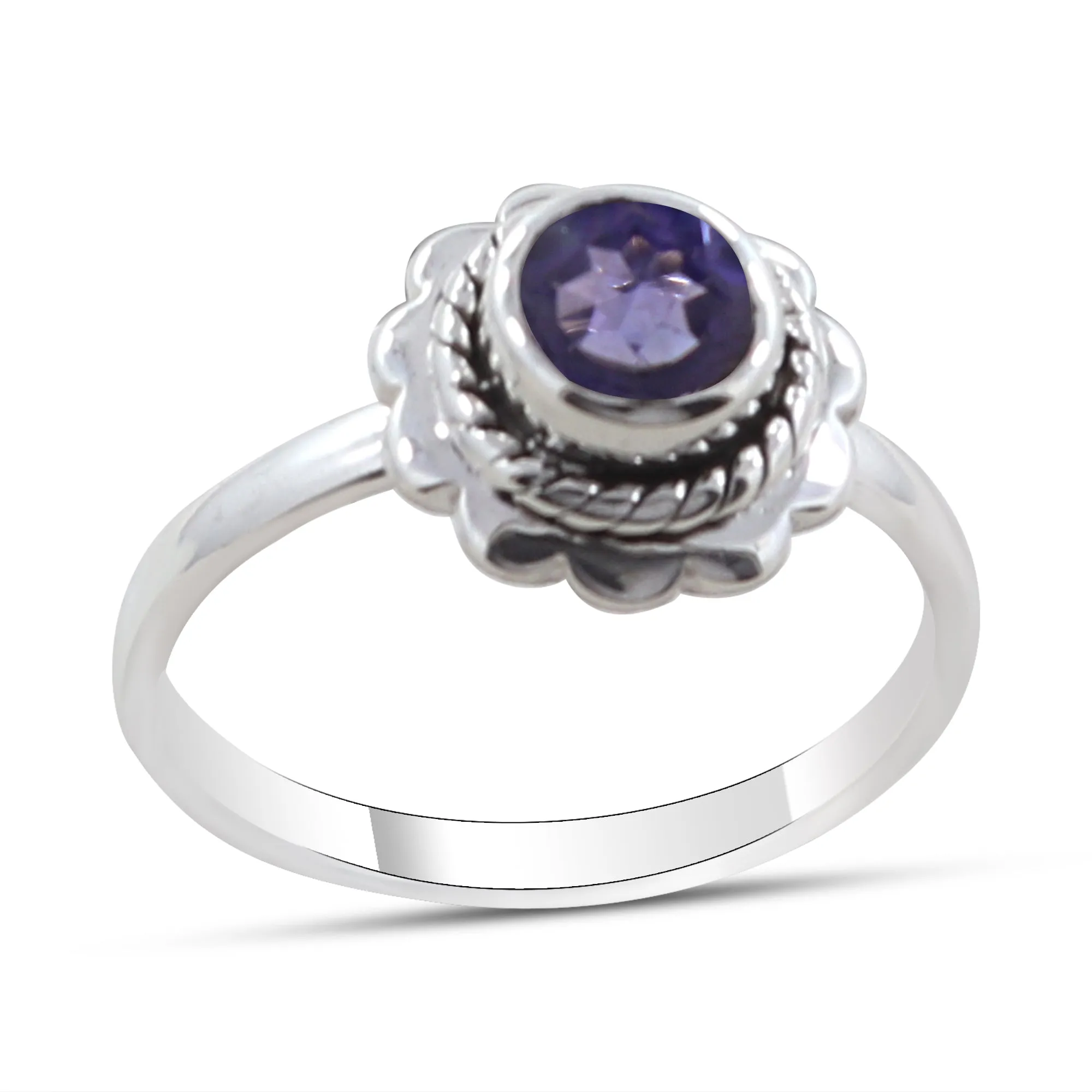 Natural Garnet Gemstone 925 Sterling Silver Ring