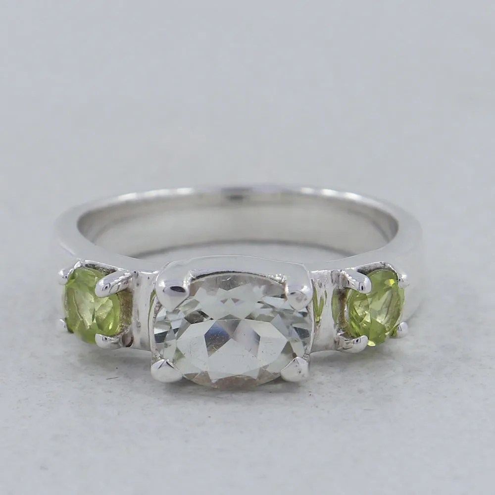 Natural Garnet Gemstone Sterling Silver Ring