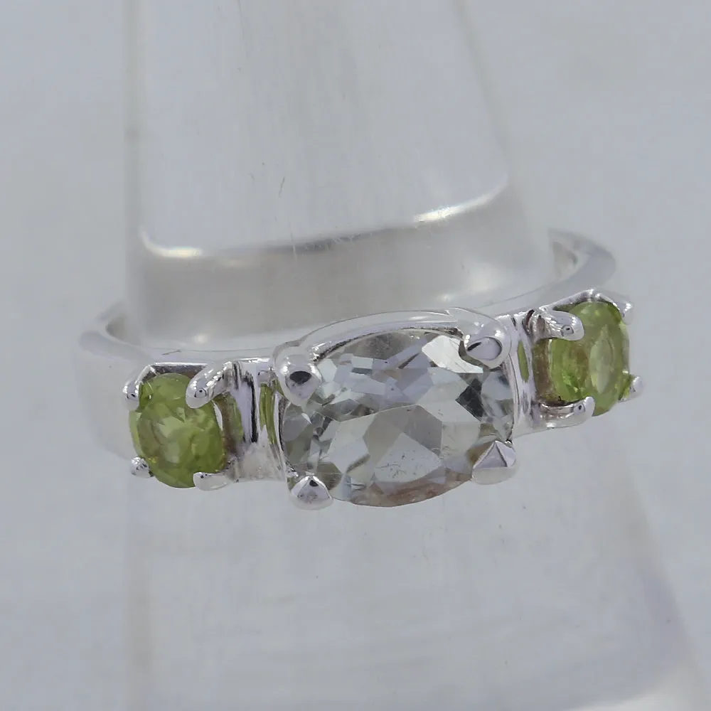 Natural Garnet Gemstone Sterling Silver Ring