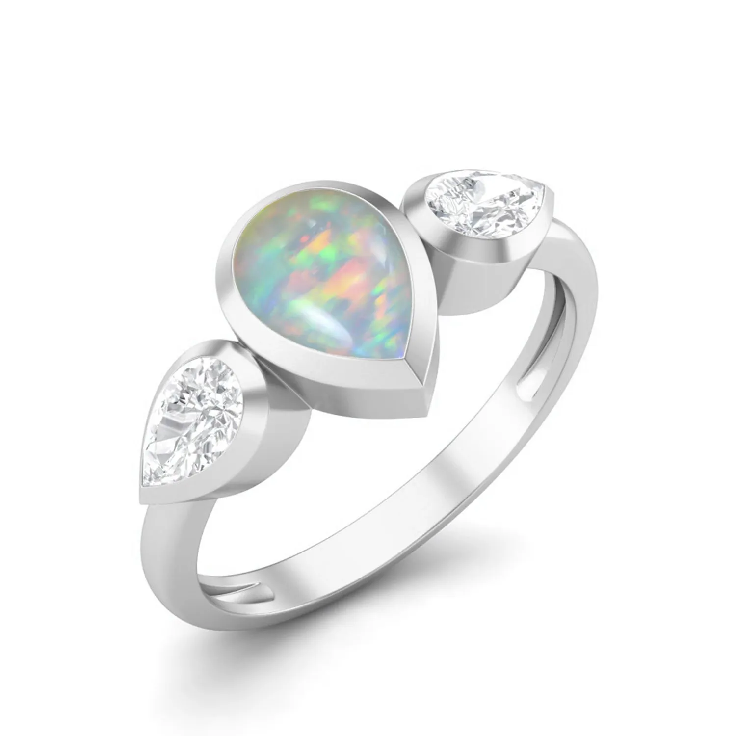 Natural Opal Engagement Ring Art Deco Opal Wedding Ring 925 Sterling Silver Opal Wedding Ring For Women
