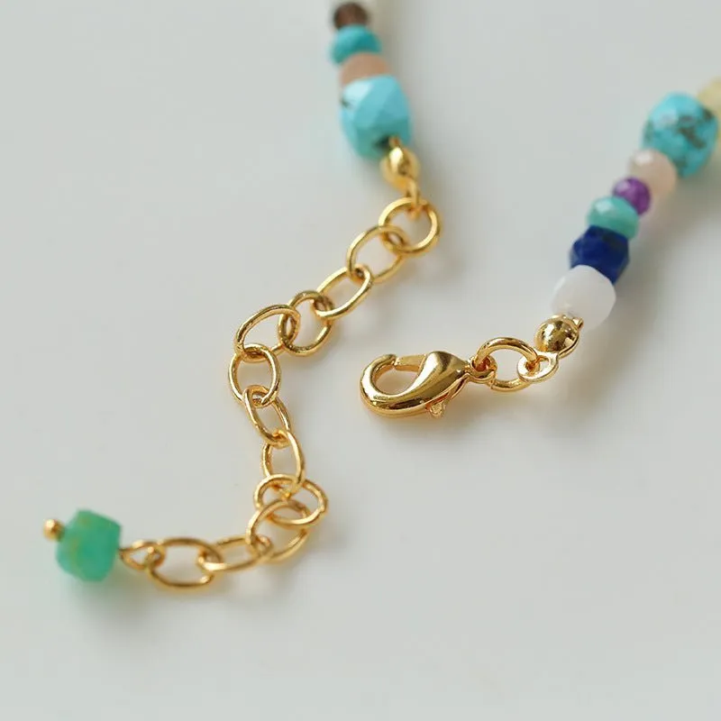 Natural Stone Colored Stone Beaded Necklaces