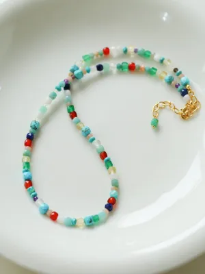 Natural Stone Colored Stone Beaded Necklaces