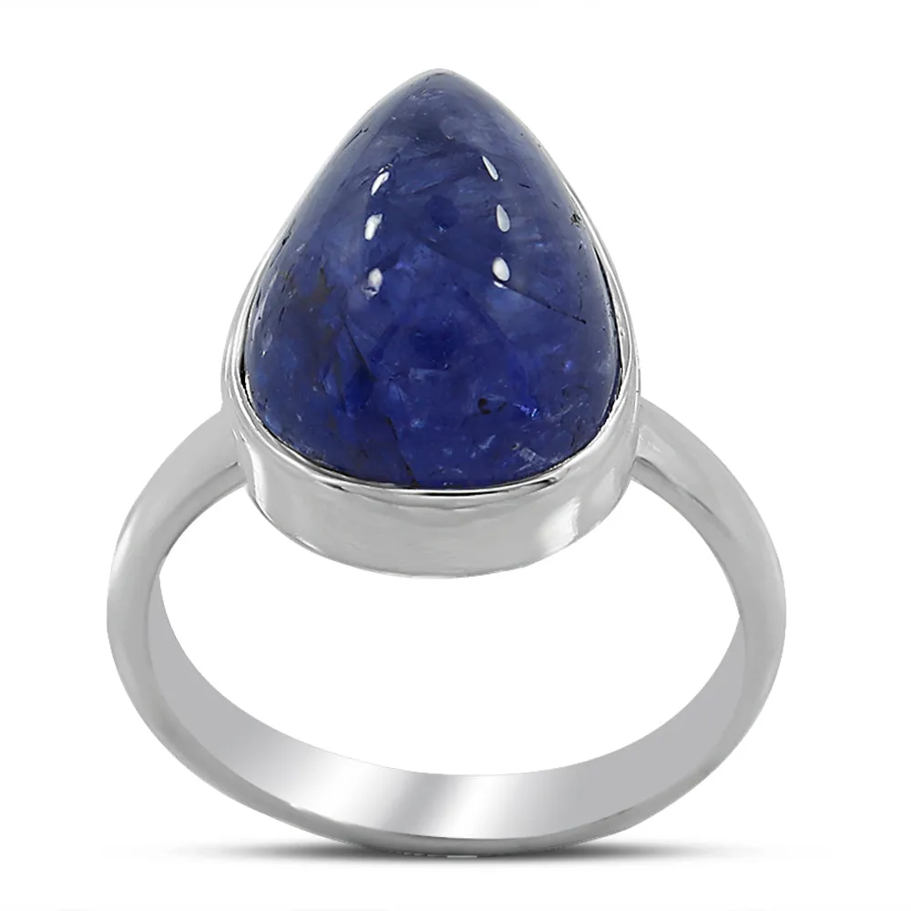 Natural Tanzanite Gemstone 925 Sterling Silver Ring