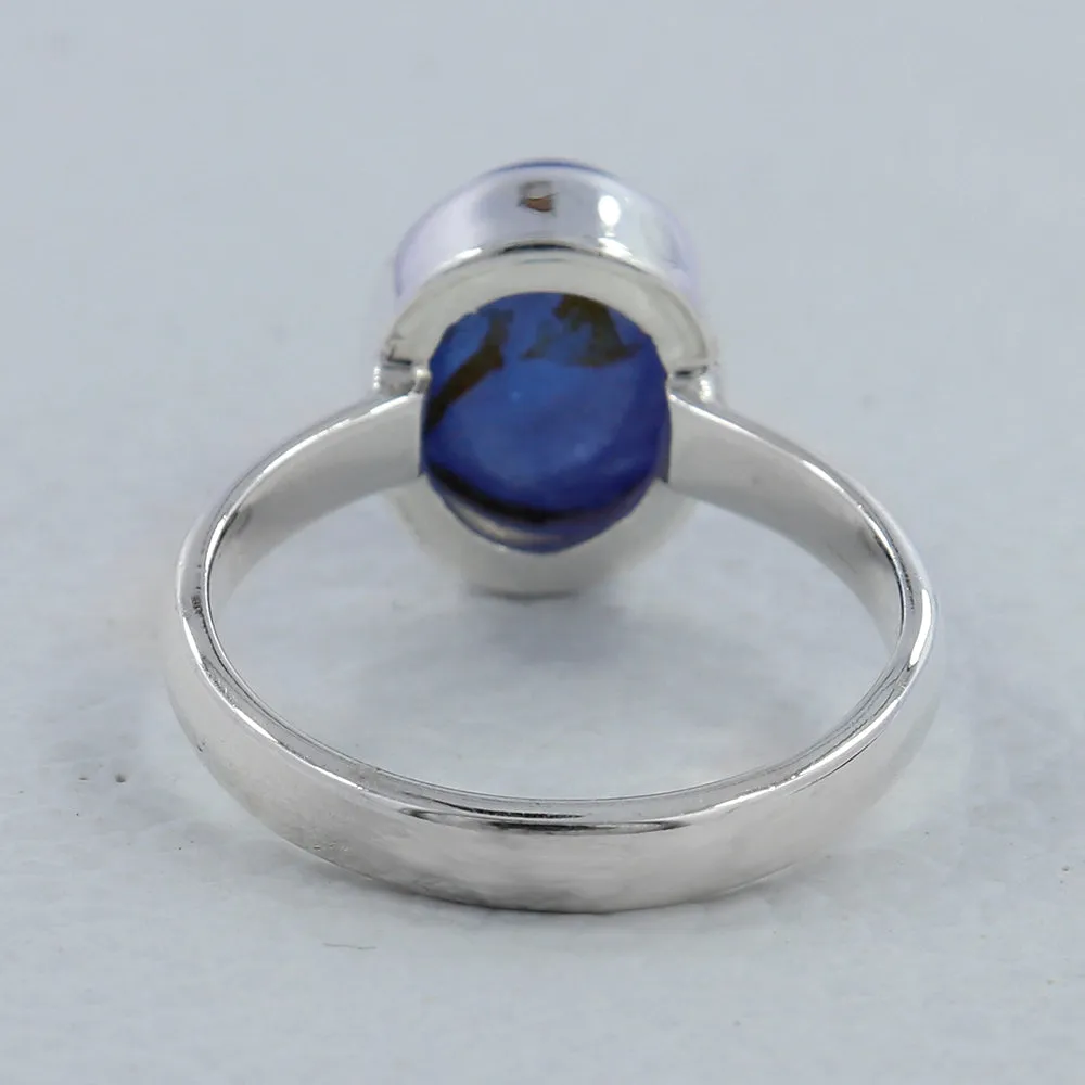 Natural Tanzanite Gemstone 925 Sterling Silver Ring