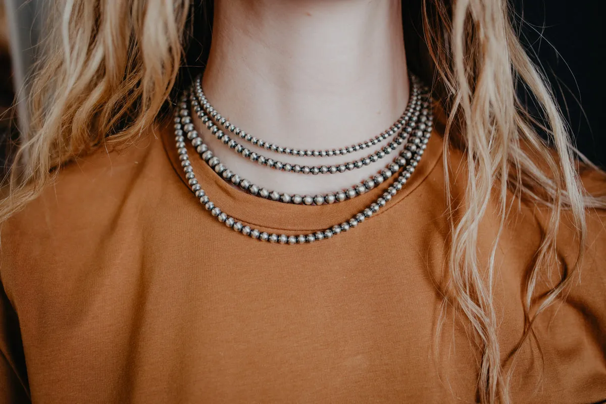 Navajo Pearl 14" Chain (Various Bead Sizes)