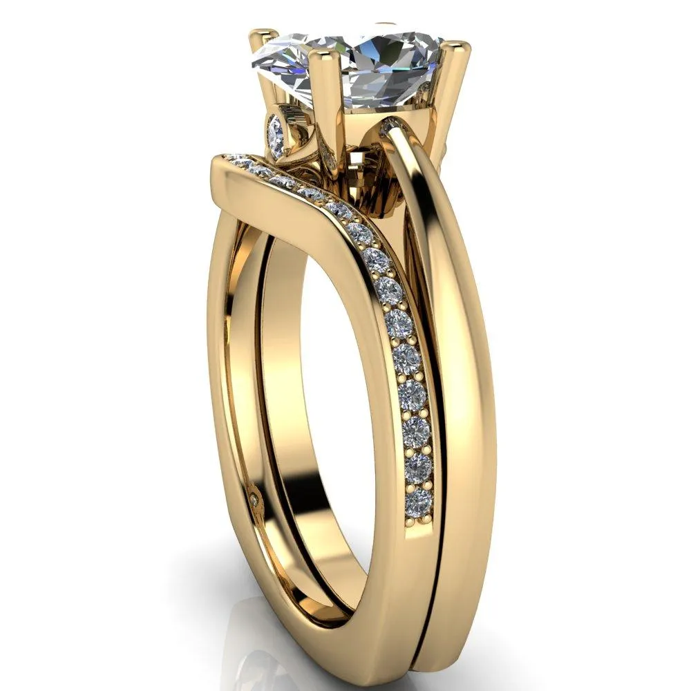 Nessie Oval Center Stone 4 Prong Basket Setting Euro Shank Ring