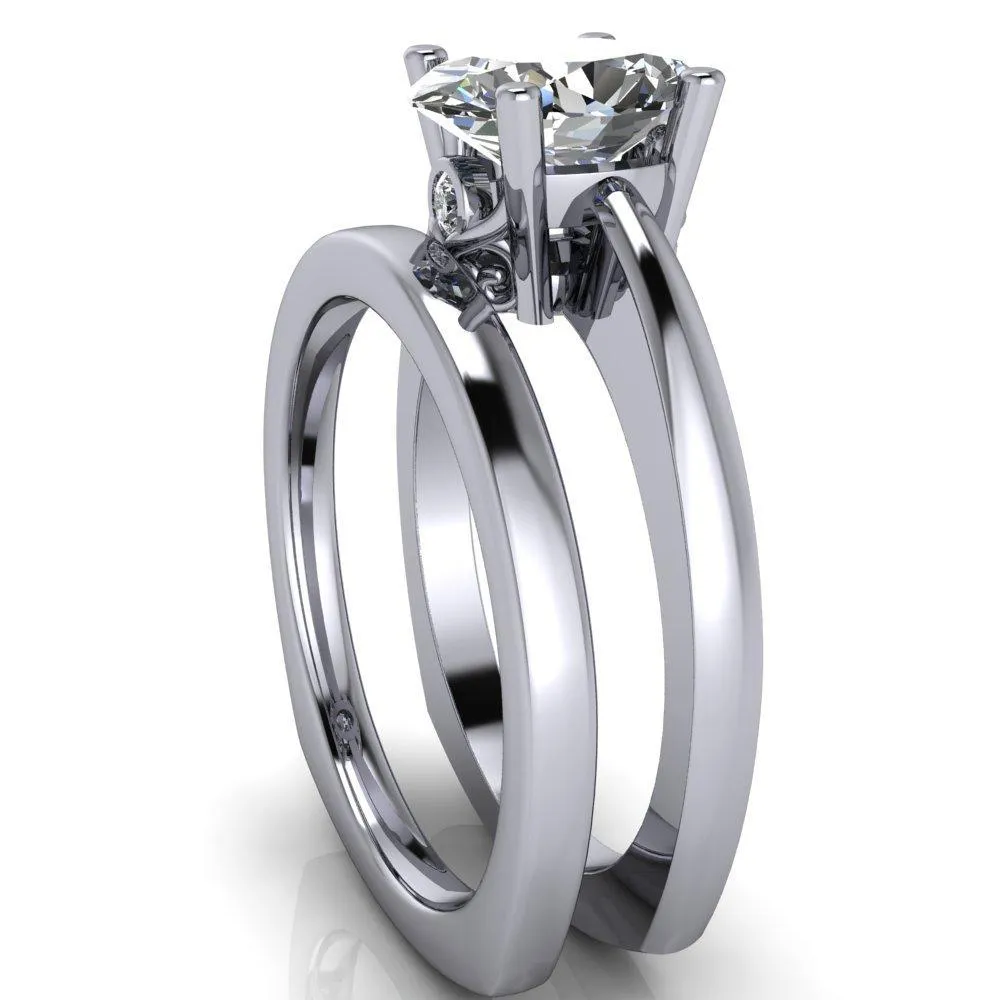 Nessie Oval Center Stone 4 Prong Basket Setting Euro Shank Ring