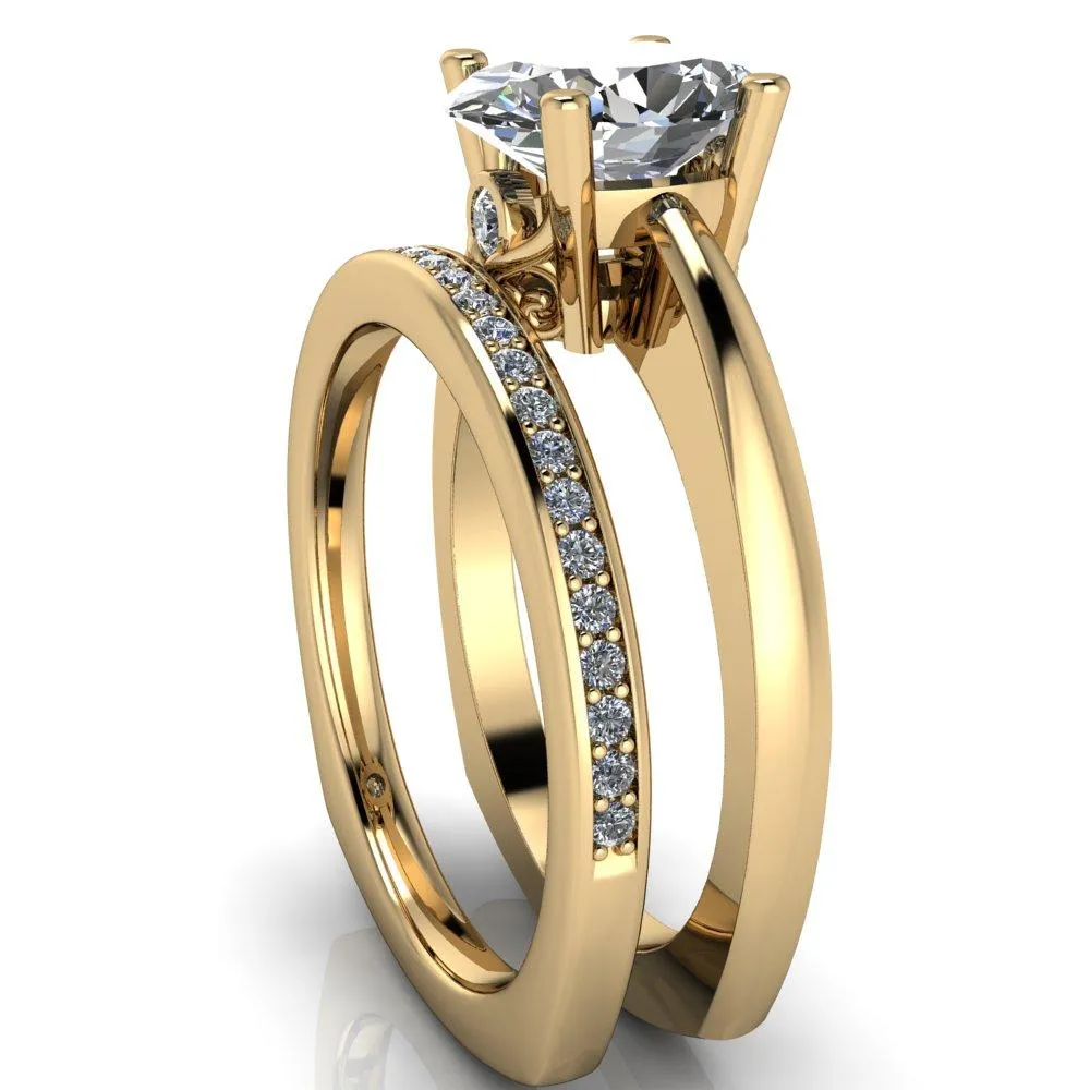 Nessie Oval Center Stone 4 Prong Basket Setting Euro Shank Ring