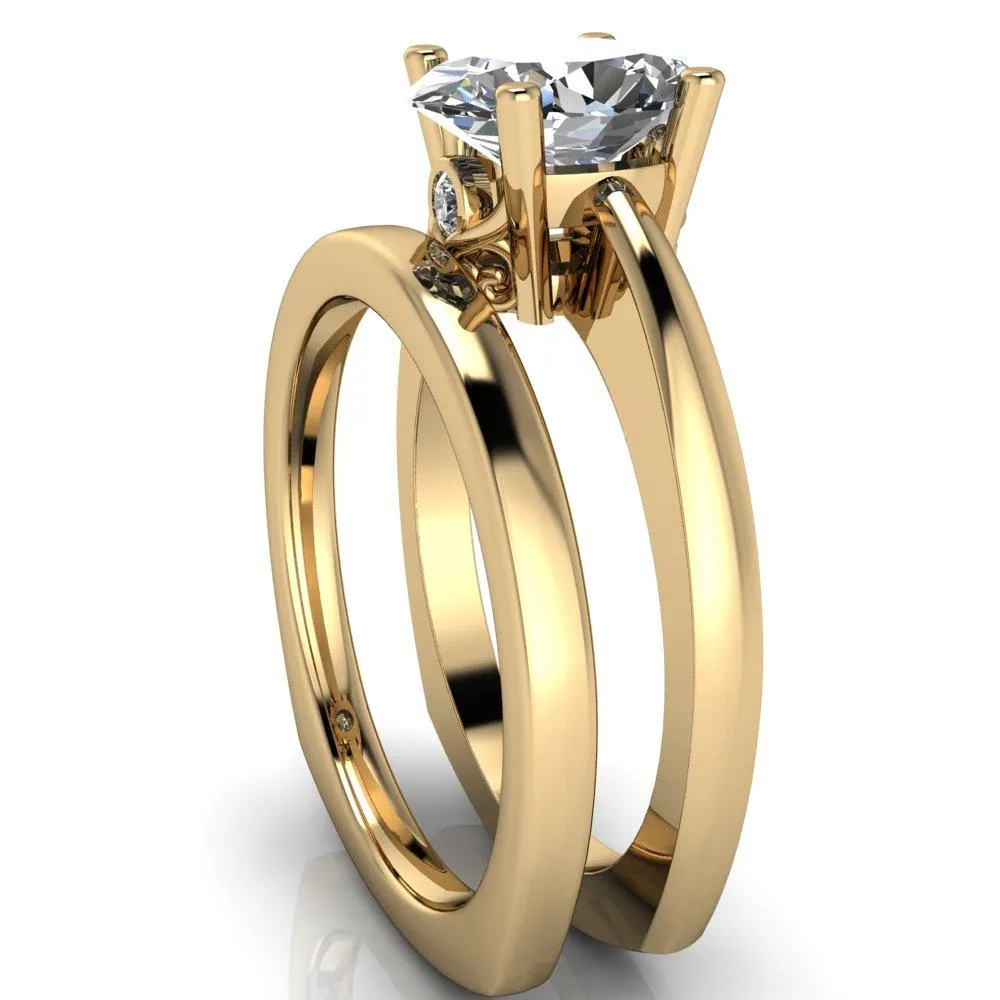Nessie Oval Center Stone 4 Prong Basket Setting Euro Shank Ring