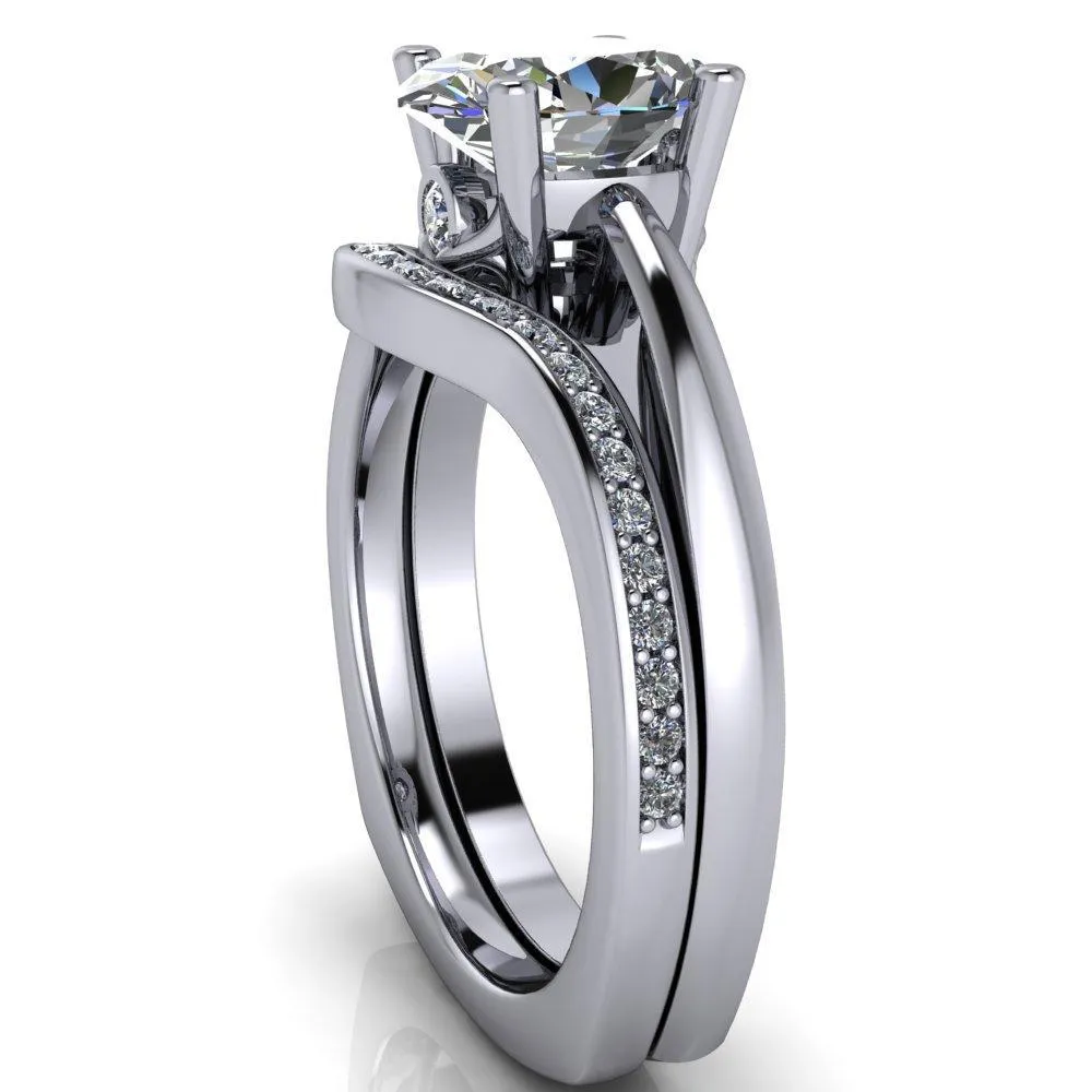 Nessie Oval Center Stone 4 Prong Basket Setting Euro Shank Ring