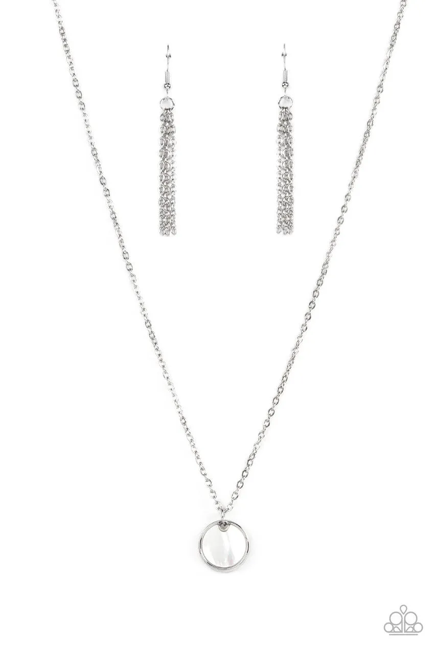 New Age Nautical White Mother-of-Pearl Short Paparazzi Necklace