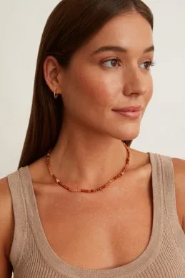 NG-14524 petra necklace- amber mix