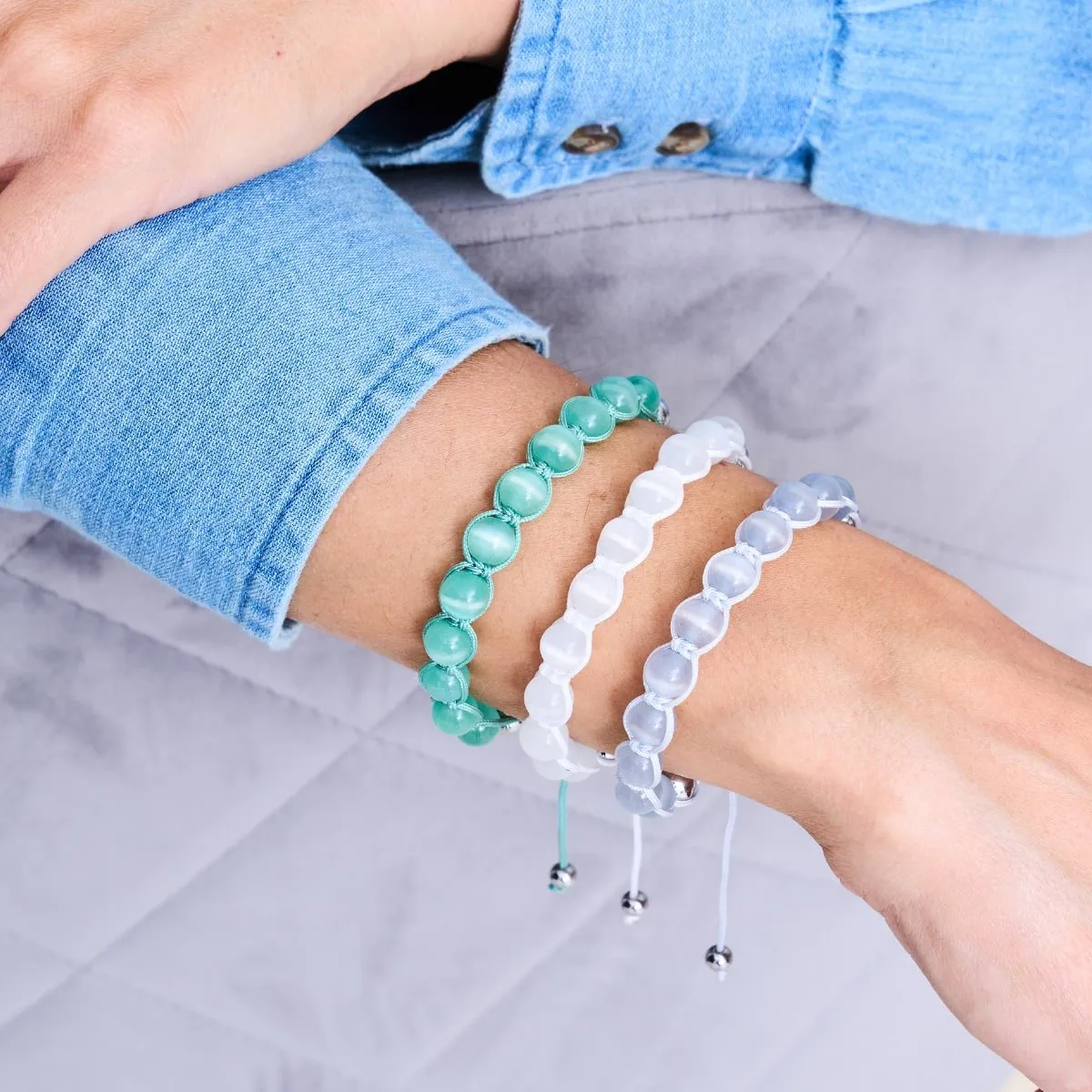 Nimbus | Silver | Cheshire Glass Charmballa Bracelet
