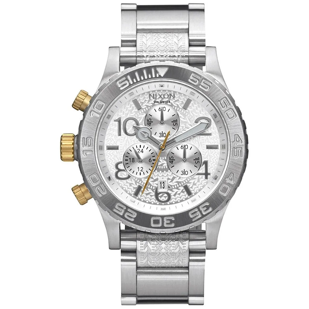 Nixon 42-20 Chronograph Silver Tone Men's Watch Men's Watch A037-2129