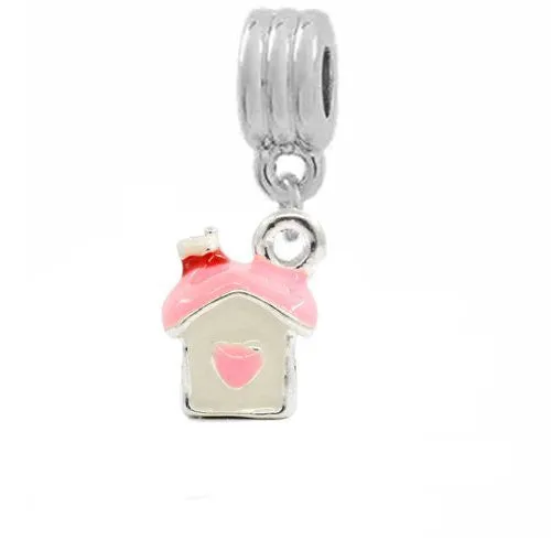 Off White House European Bead Compatible for Most European Snake Chain Bracelet